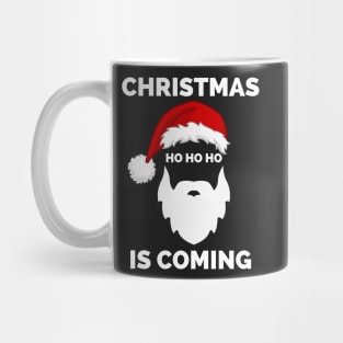 Funny Santa Beard Costume - White Fake Beard Christmas - Santa Claus Beard Costume - Santa Claus Christmas Is Coming Mug